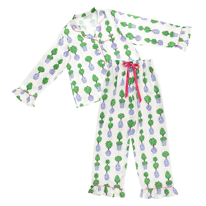 Topiaries Satin Dreams Pajama Set