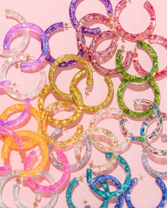 Confetti Hoop Earrings