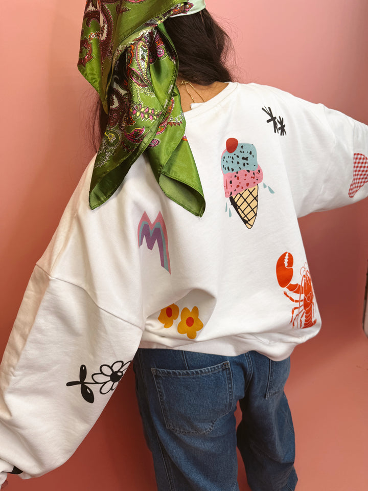 Somebody Loves You Graphic Sweater