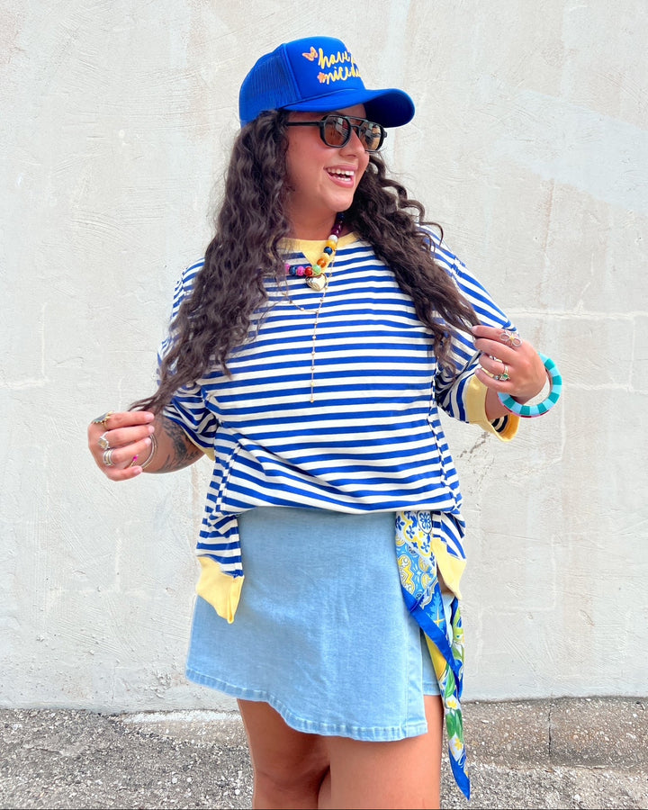 Just Stripe It Oversized Tee