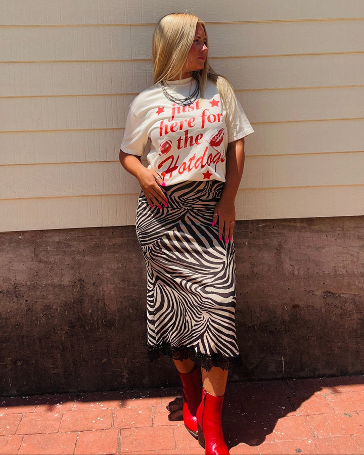 Here For The Hot Dogs Graphic Tee