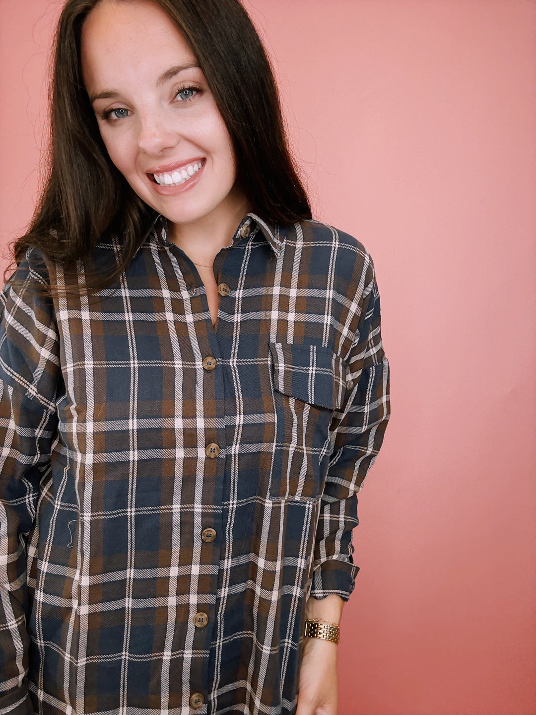 The Aspen Plaid Top