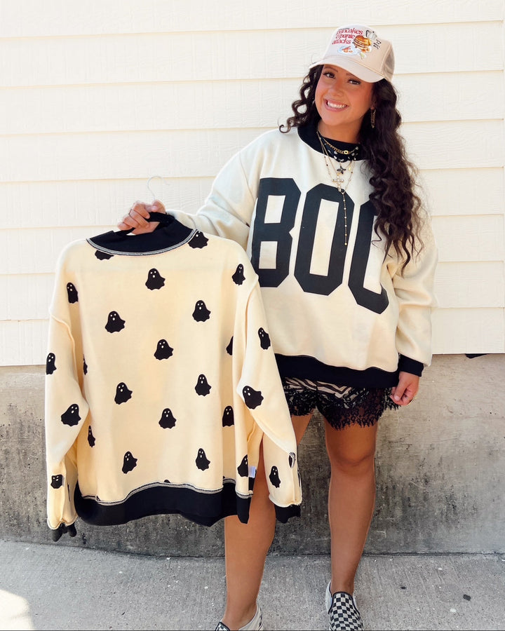 Boo Reversible Ghost Sweater