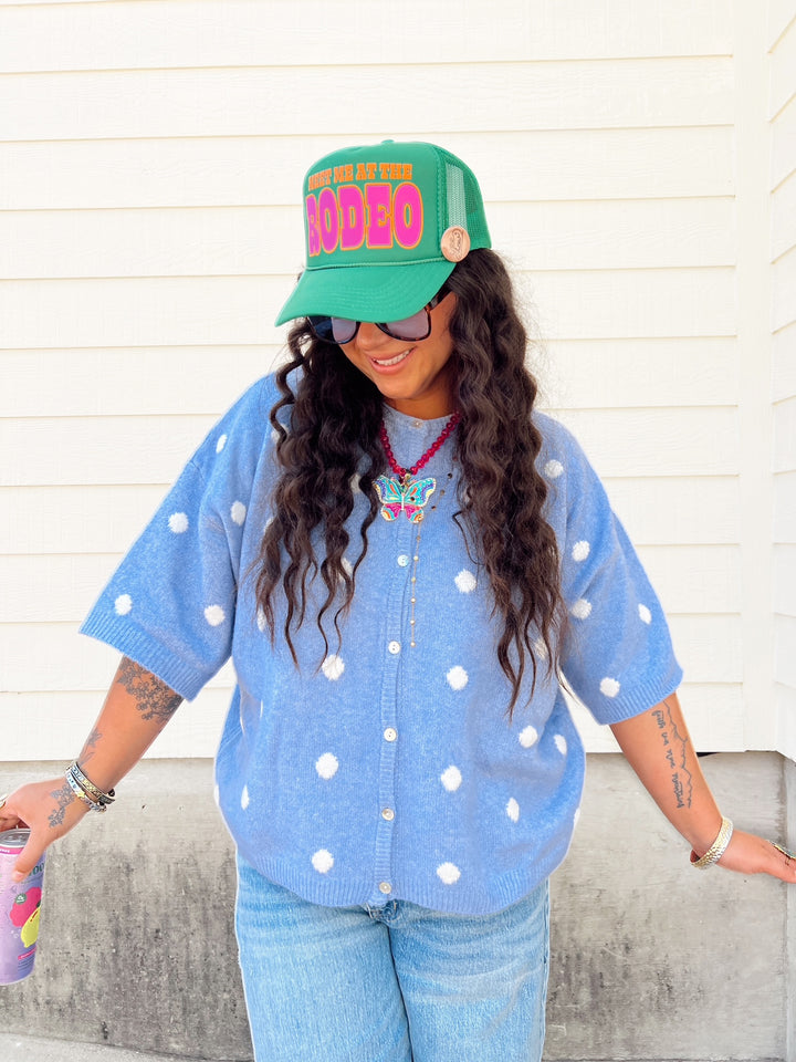 Sweet as a Button Polka Dot Cardigan