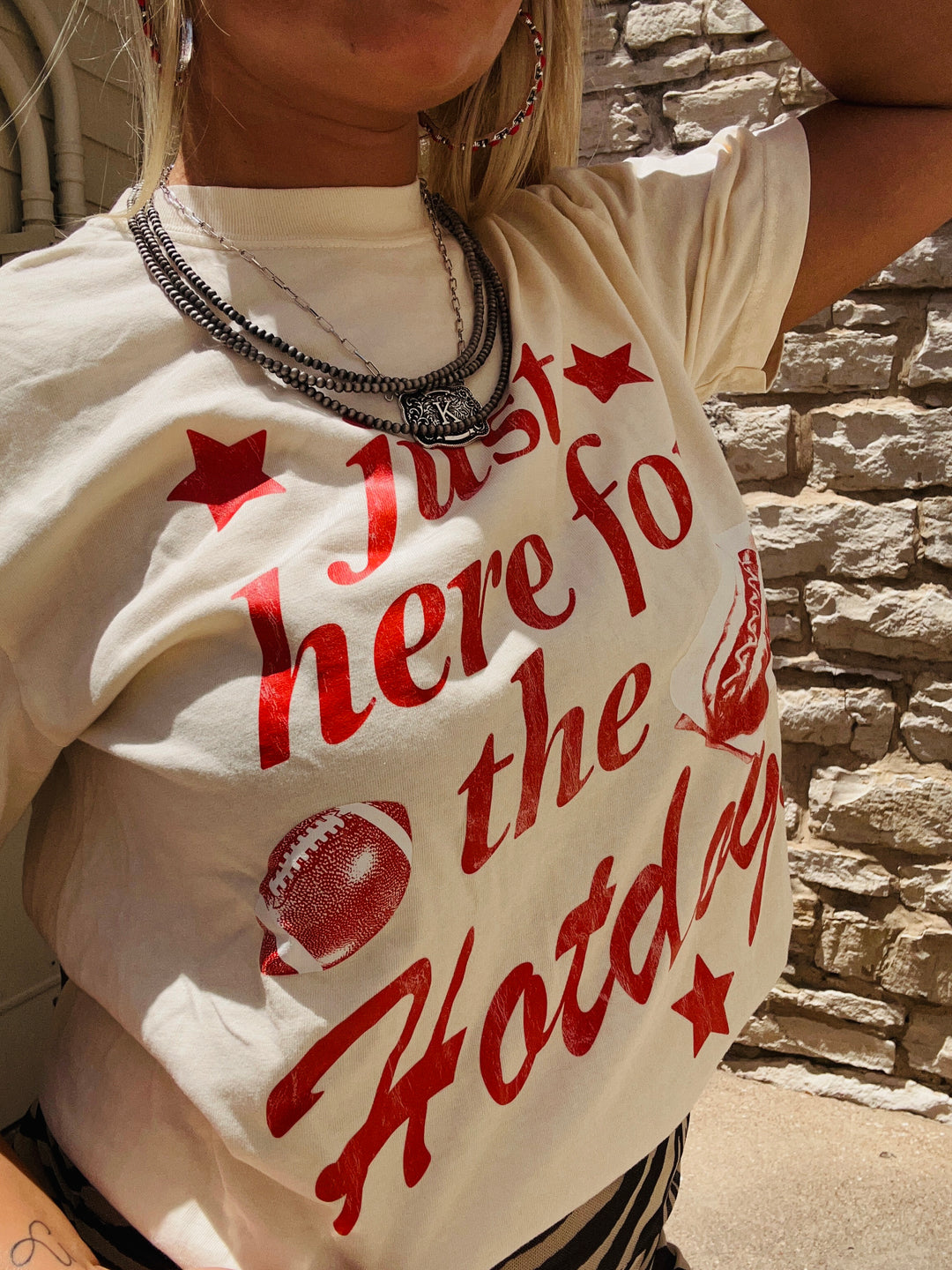 Here For The Hot Dogs Graphic Tee