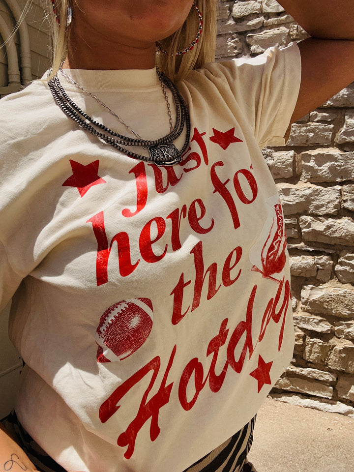 Here For The Hot Dogs Graphic Tee