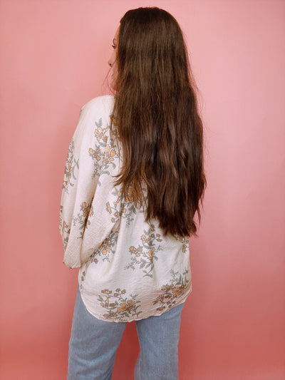 The Meadow Pleated Floral Top