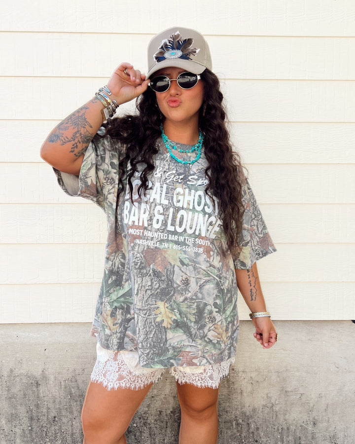 Camo Local Ghosts Bar & Lounge Tee