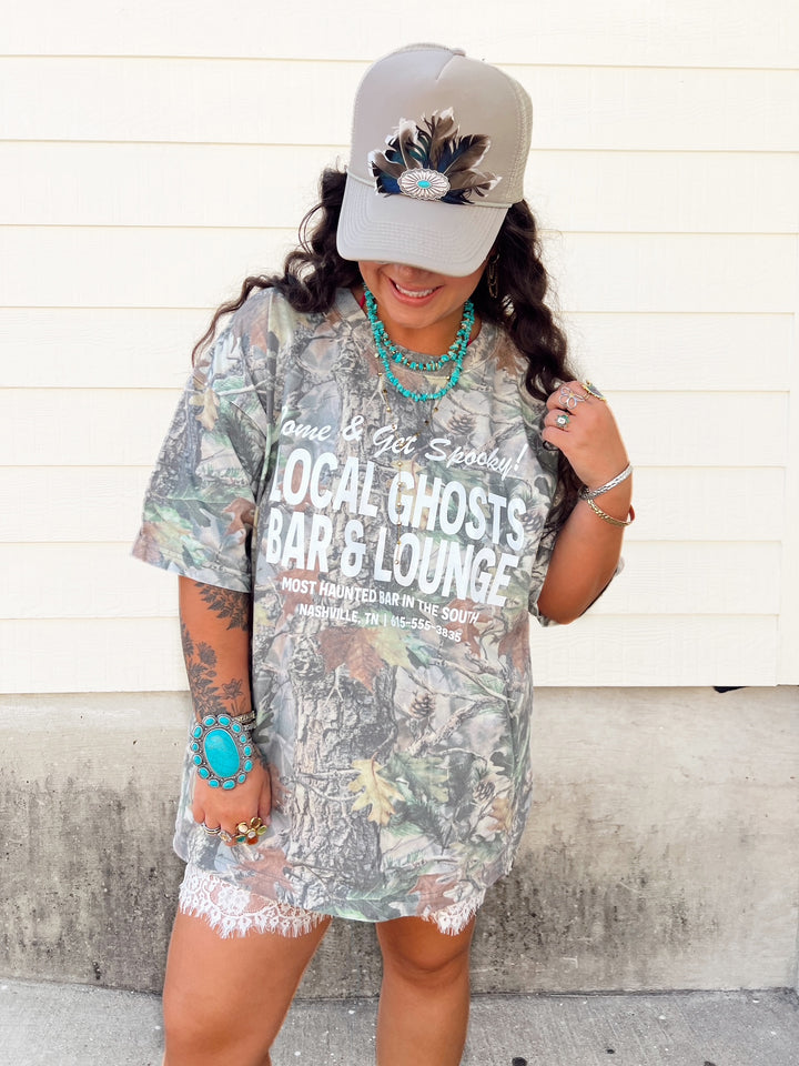 Camo Local Ghosts Bar & Lounge Tee