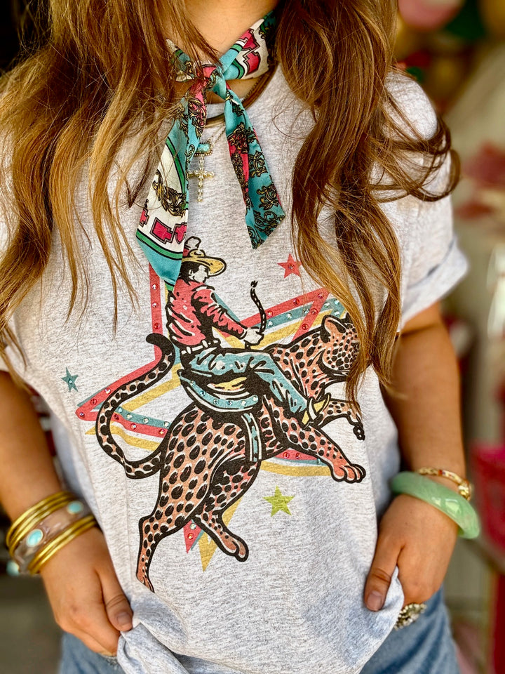 Ride Them Cowboy Rhinestone Graphic Tee