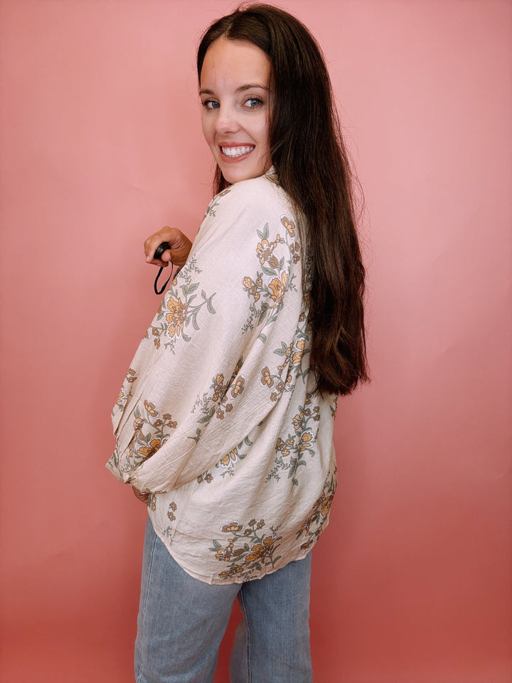 The Meadow Pleated Floral Top