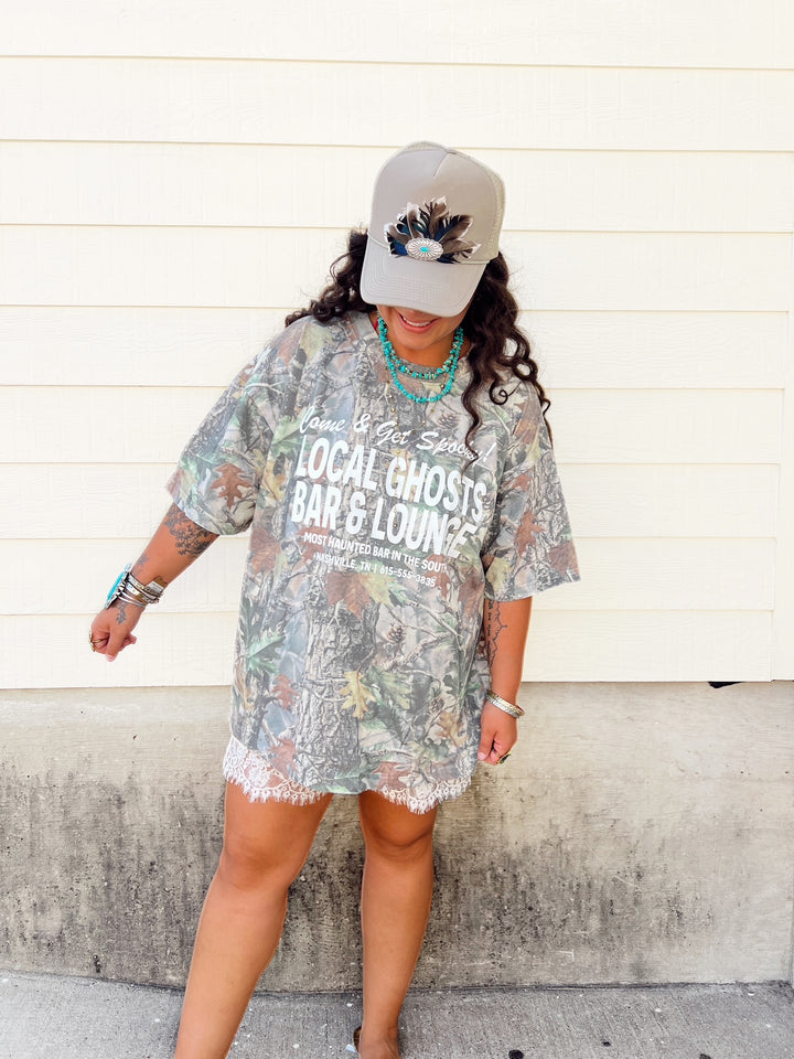 Camo Local Ghosts Bar & Lounge Tee