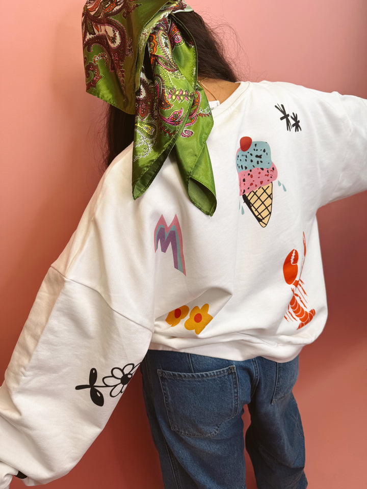 Somebody Loves You Graphic Sweater