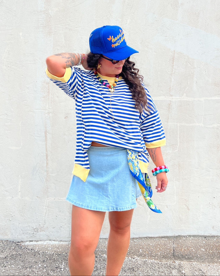 Just Stripe It Oversized Tee