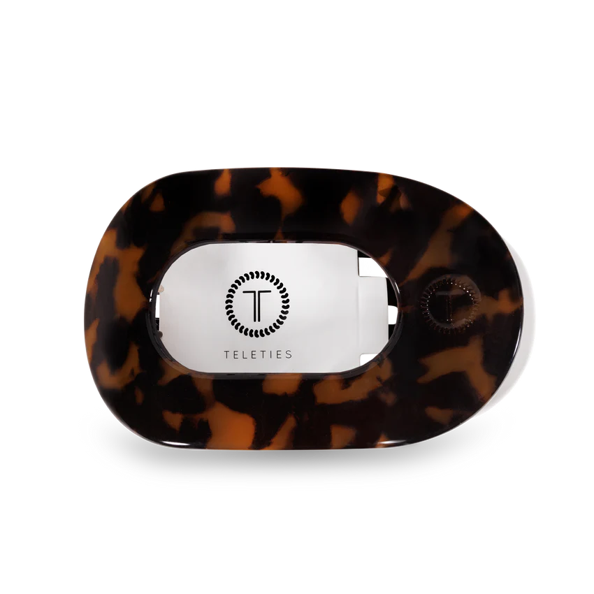 Tortoise Flat Round Hair Clip