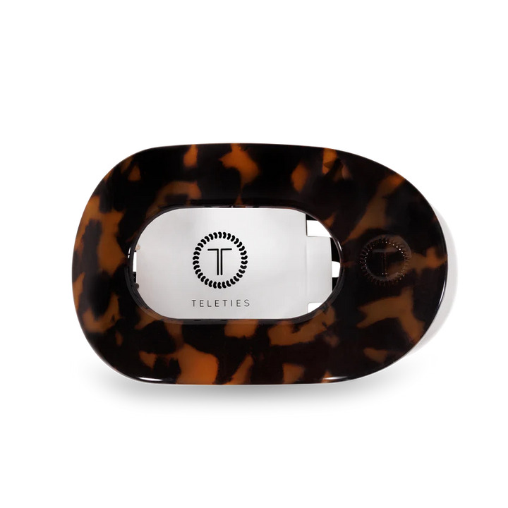 Tortoise Flat Round Hair Clip