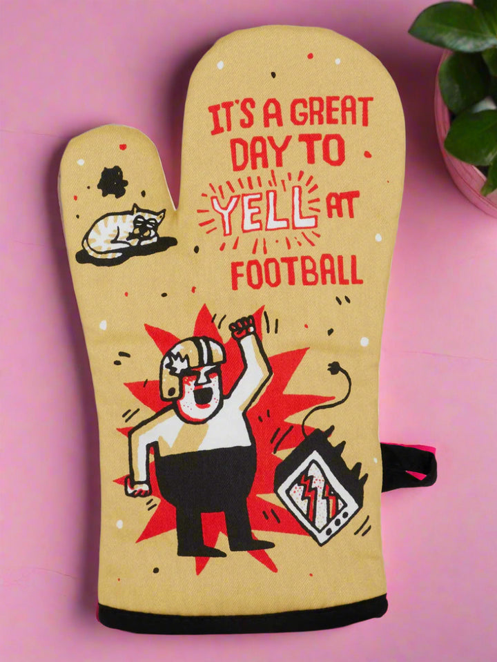 Yell At Football Oven Mitt