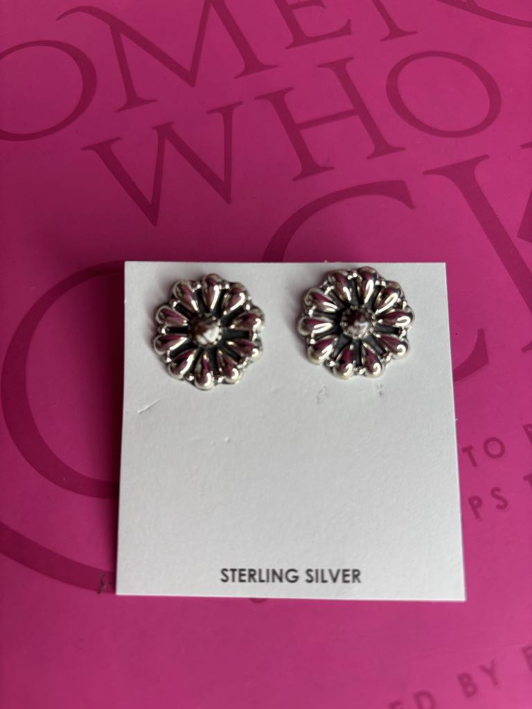 Authentic Sterling Silver Tamra Concho Earrings