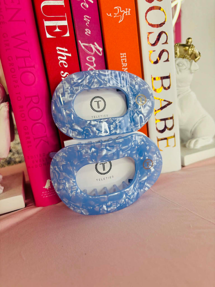 Blue Lagoon Round Flat Hair Clip