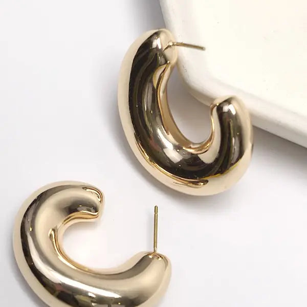 The Balloon Puff Hoop Earrings