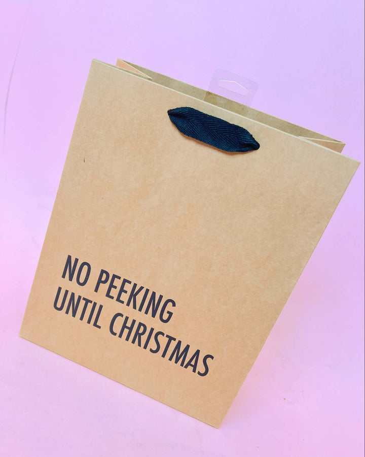 No Peeking Until Christmas Gift Bag