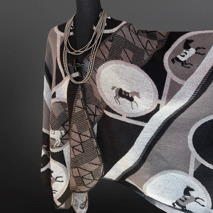 Equestrian Elegance Horse Wrap Shawl