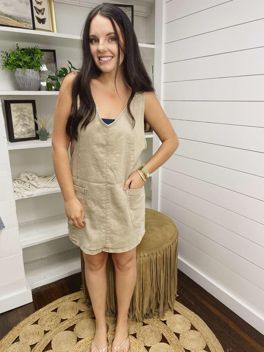 The Charlie Denim Overall Dress