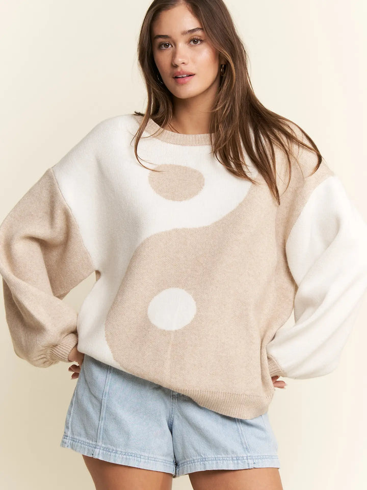 Yin Yang Long Sleeve Sweater