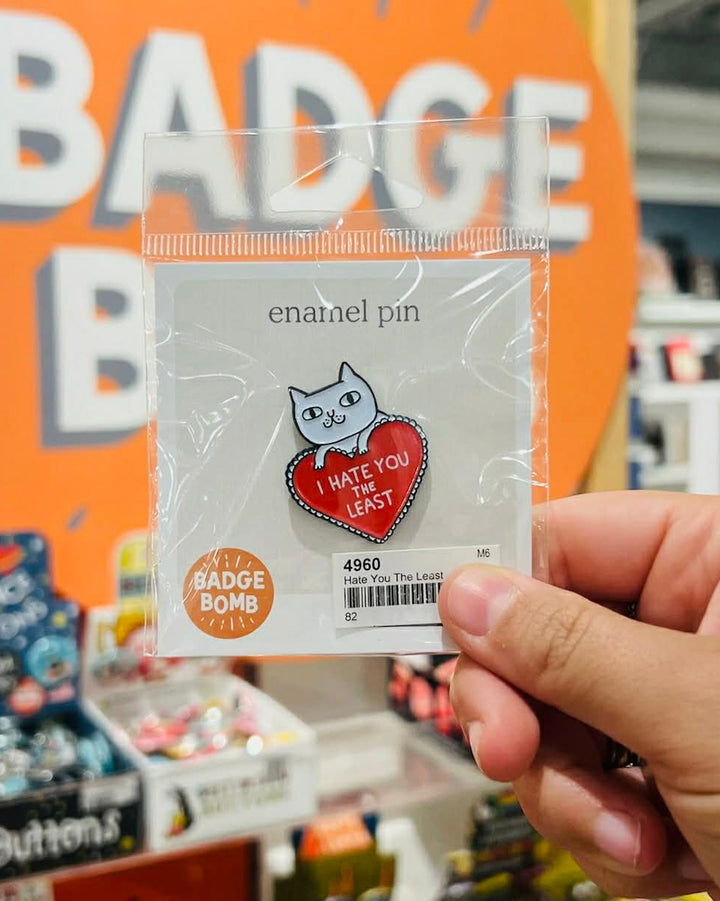 Hate You The Least Cat Enamel Pin