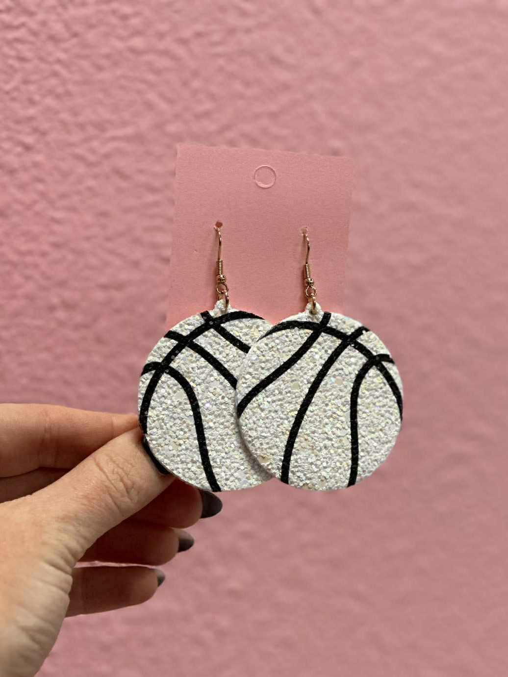 The Sparkle Serve Volleyball Earrings