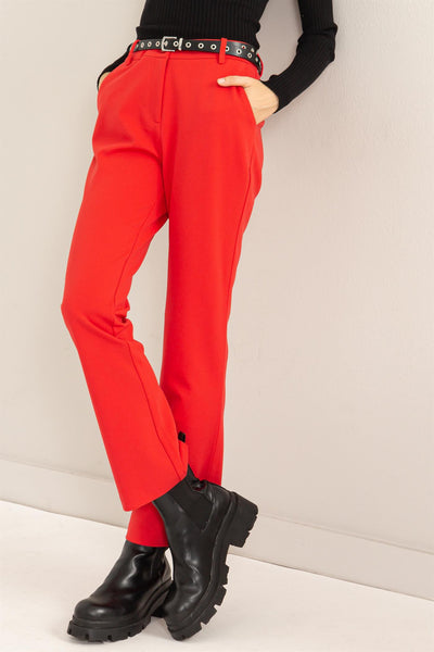 So Classic Red Dress Pants