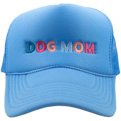 Dog Mom Blue Trucker Hat