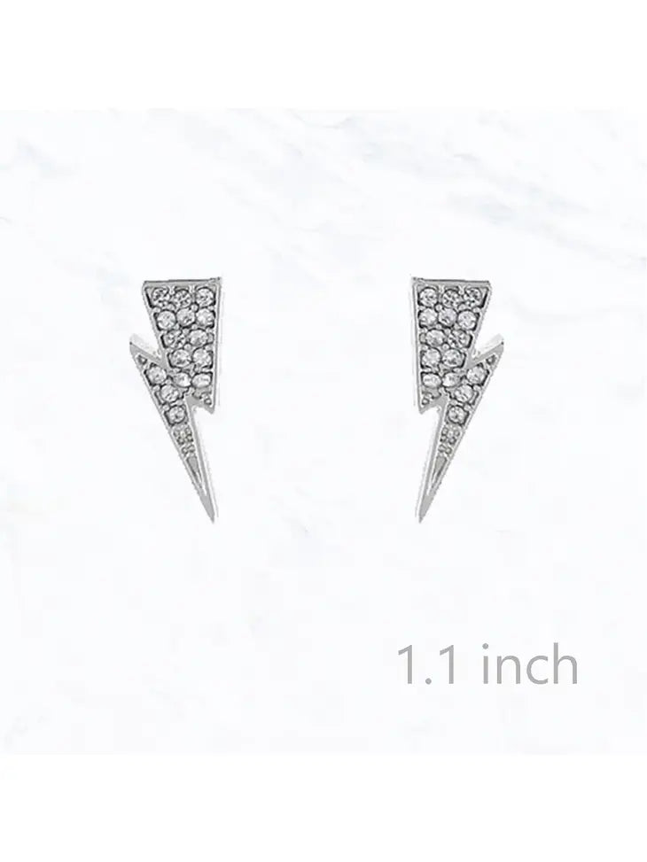 Lightning Bolt Stud Earrings