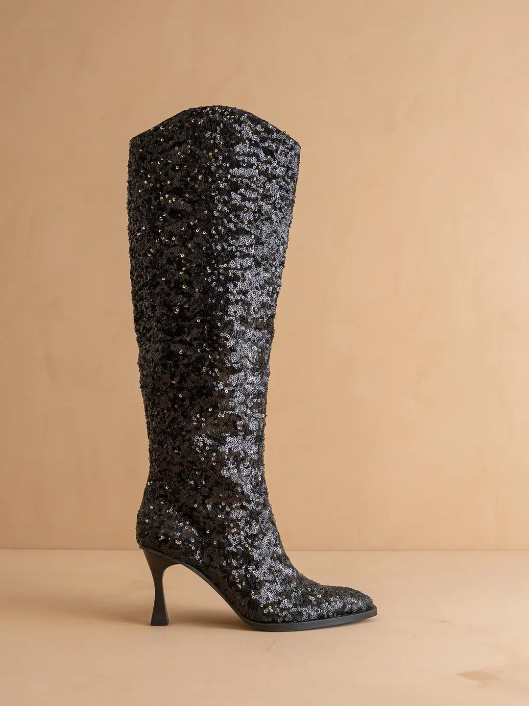 The Jewel Sequin Knee High Boot