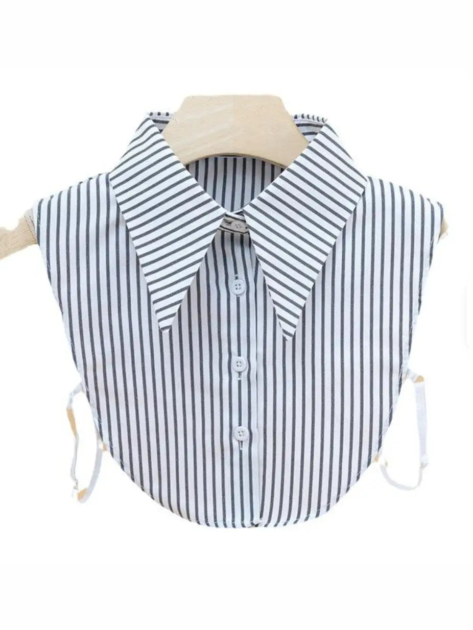 Striped Fake Collar Dickey