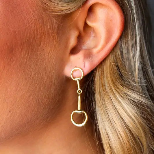 Dainty Horsebit Earrings