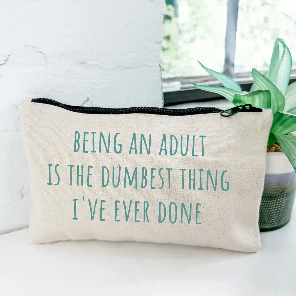 Being An Adult Canvas Bag