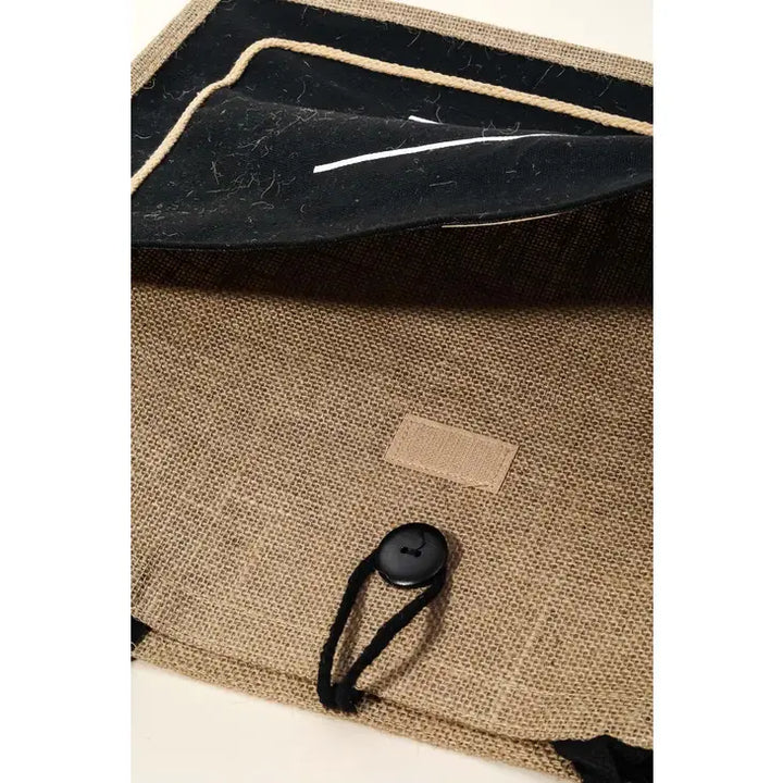 Hello Weekend Burlap Tote