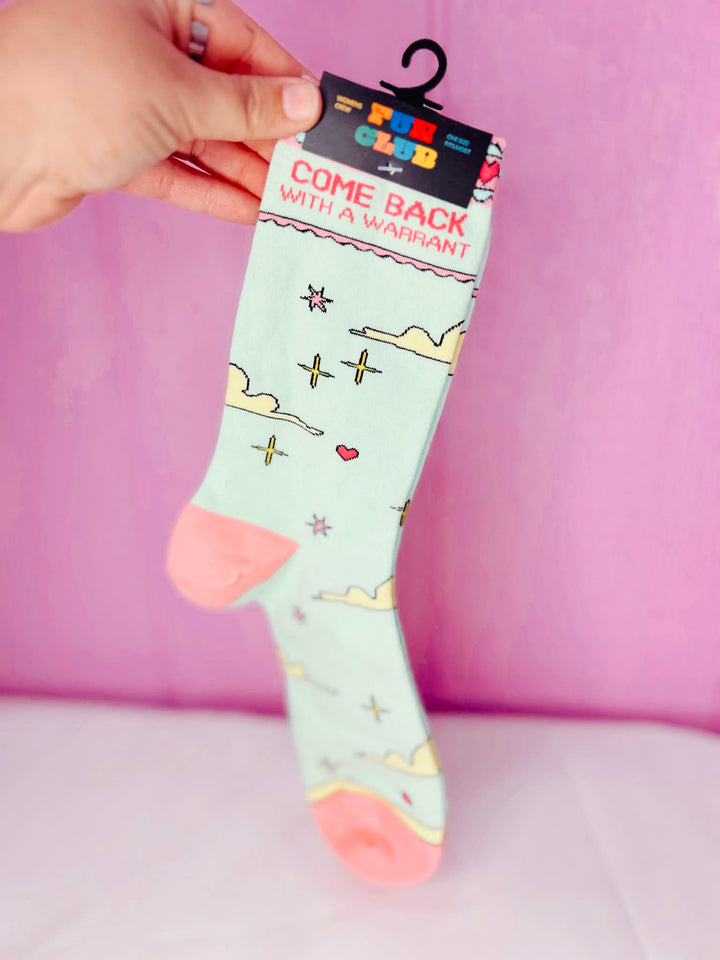 Come Back With A Warrant Socks