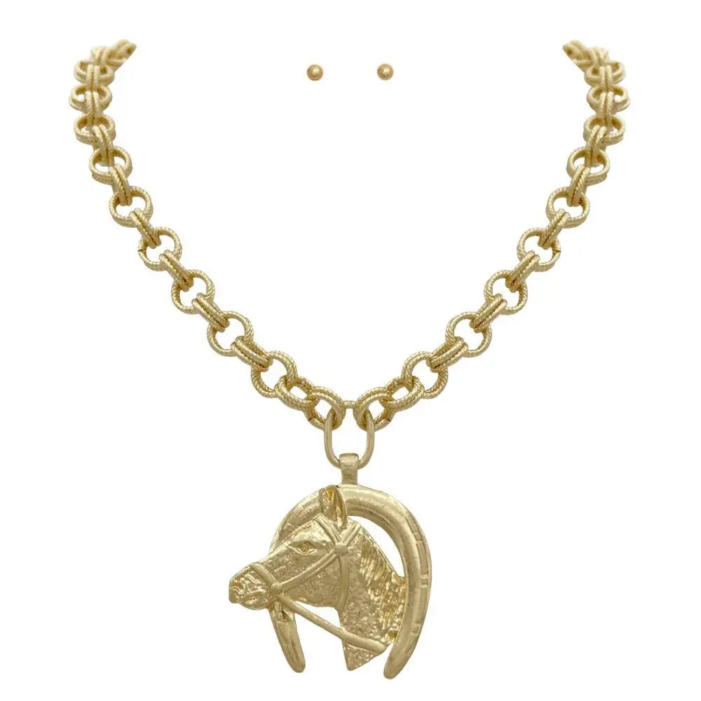Lucky Charm Horseshoe Necklace