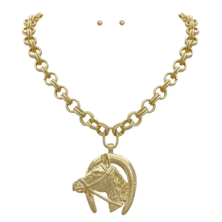 Lucky Charm Horseshoe Necklace