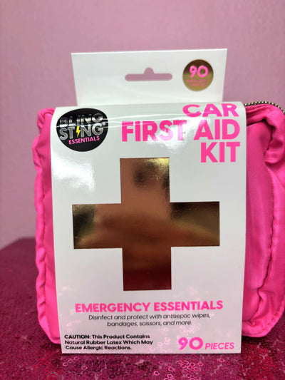 Pink Mini Car First Aid Kit