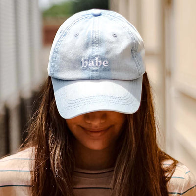 Babe Light Denim Acid Wash Hat