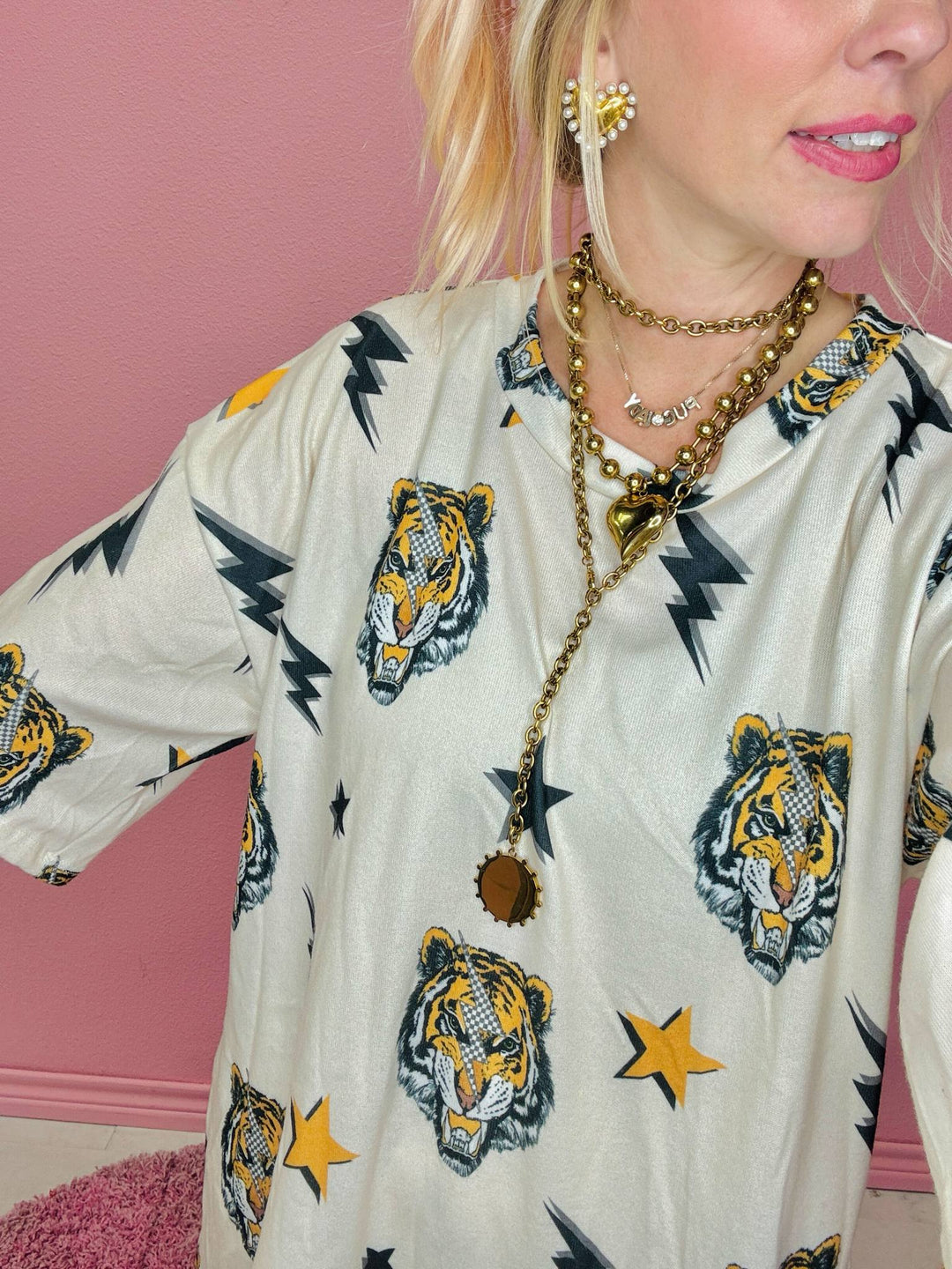 Mocha The Ellie Tiger Print Set