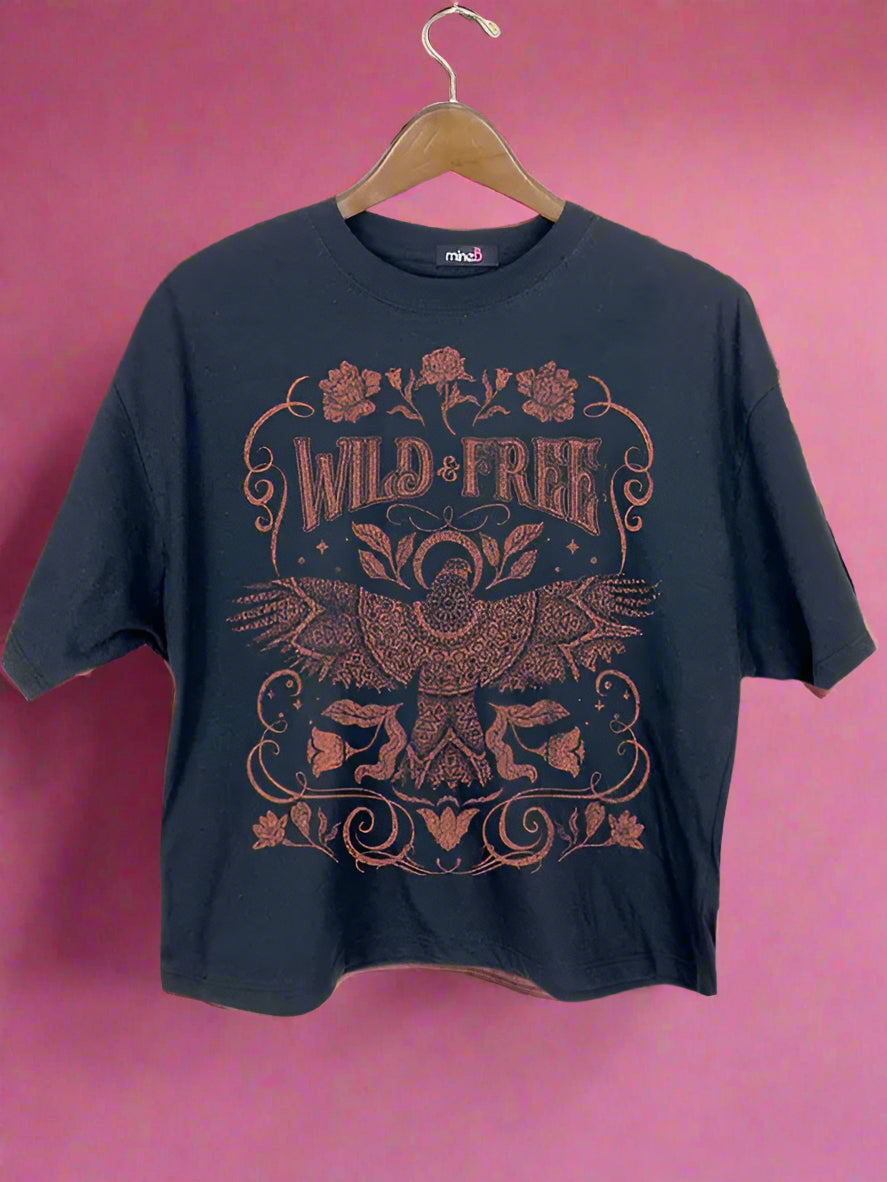 Wild & Free Thunderbird Crop Tee