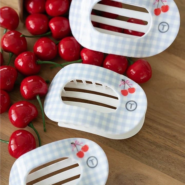 Basket Of Cherries Round Flat Hair Clip