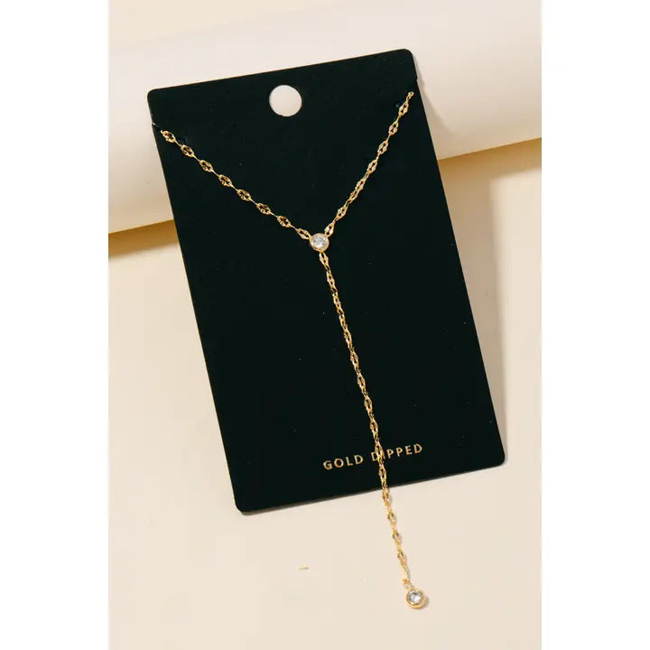 Dainty Chain Link Y Necklace