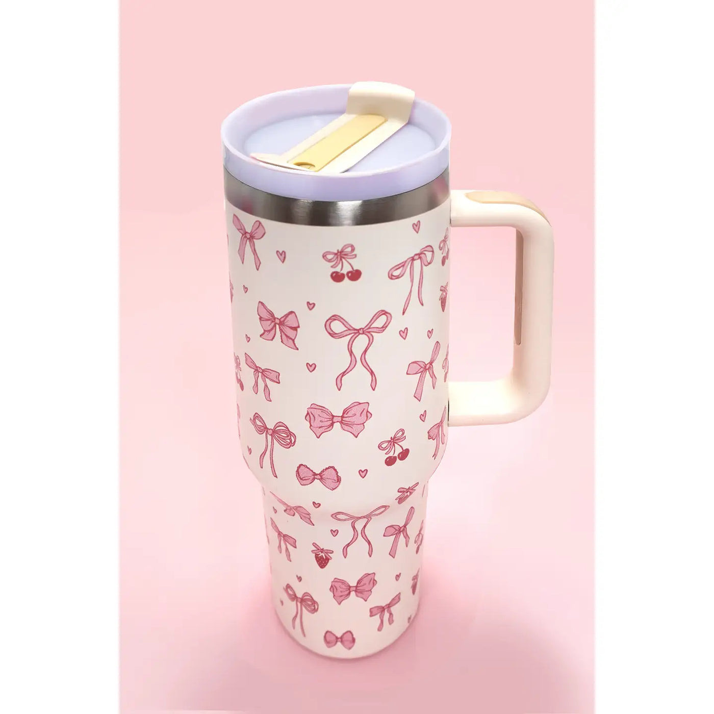 Pink Bows & Cherries 40oz Tumbler