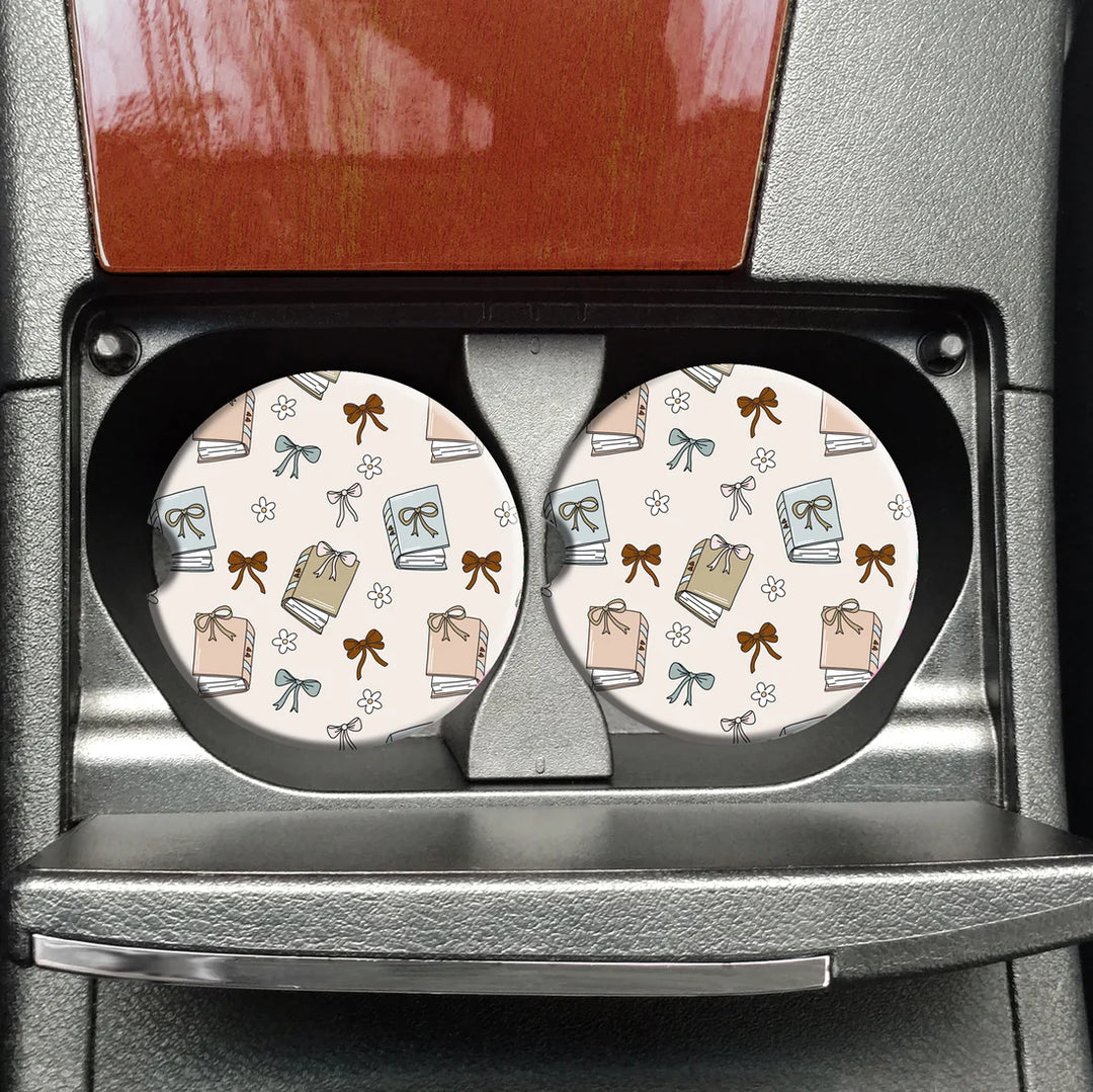 Books & Bows Car Coaster