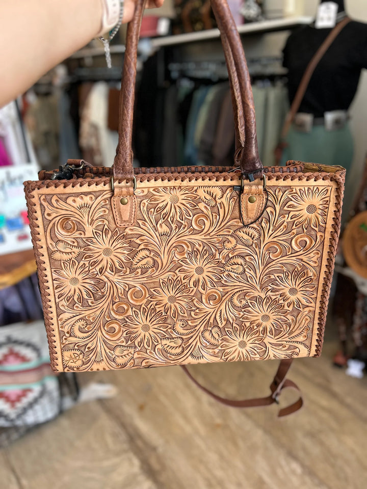 The Sheron Hand Tooled Leather Purse
